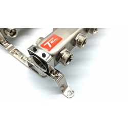 Коллекторная группа без расходомерами без кранов 1"x3/4" нержавеющая сталь 2 выхода