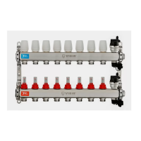Коллекторная группа с расходомерами без кранов 1"x3/4" нержавеющая сталь 8 выхода