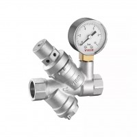 Редуктор давления с фильтром и манометром от 2 до 5 бар 3/4" VIEIR