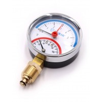 Термоманометр радиальный Dn 80 мм 1/2, 120°C, 6 бар VIEIR