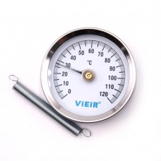 Термометр накладной с пружиной Dn 63 мм, 120°С VIEIR