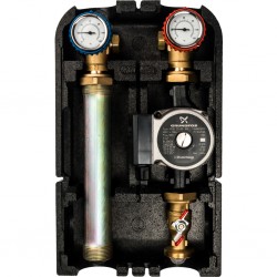 STOUT Насосная группа с прямым контуром 3/4" с насосом Grundfos UPSO 15-65 130 в теплоизоляции