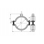 Хомут KSB2 M8/М10 1" (31-35 мм ) 2-х винт. с уплотн. epdm, Walraven